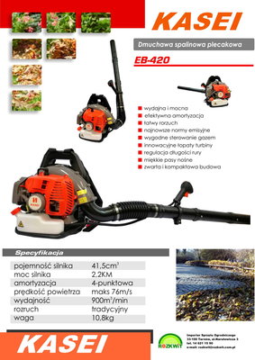 KASEI EB420E PETROL BACKPACK GARDEN LEAF BLOWER