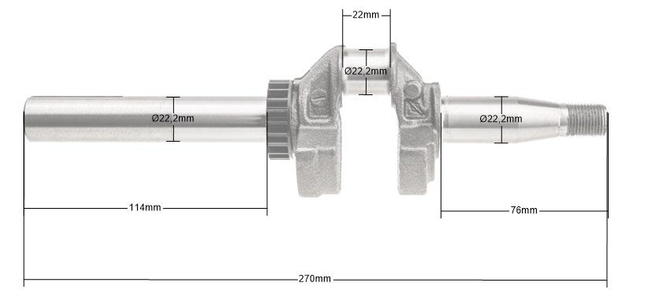 Klikový hřídel B&S Series 450 500 550 OHV ORIGINÁLNÍ DÍL 590538