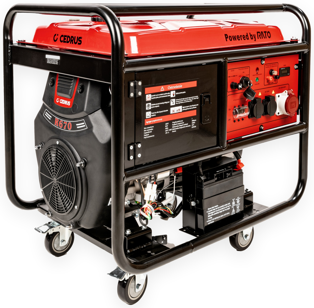 CEDRUS AG10E-3F AGREGAT GENERATOR PRĄDOTWÓRCZY AG10 AVR 3FAZY XXL 230V/400V 10 KW 10000W RATO R670 - OFICJALNY DYSTRYBUTOR - AUTORYZOWANY DEALER CEDR