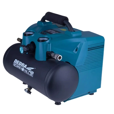 CORDLESS COMPRESSOR, BATTERY AIR COMPRESSOR 2X18V DEDRA SAS+ALL DED7077V 6L TANK