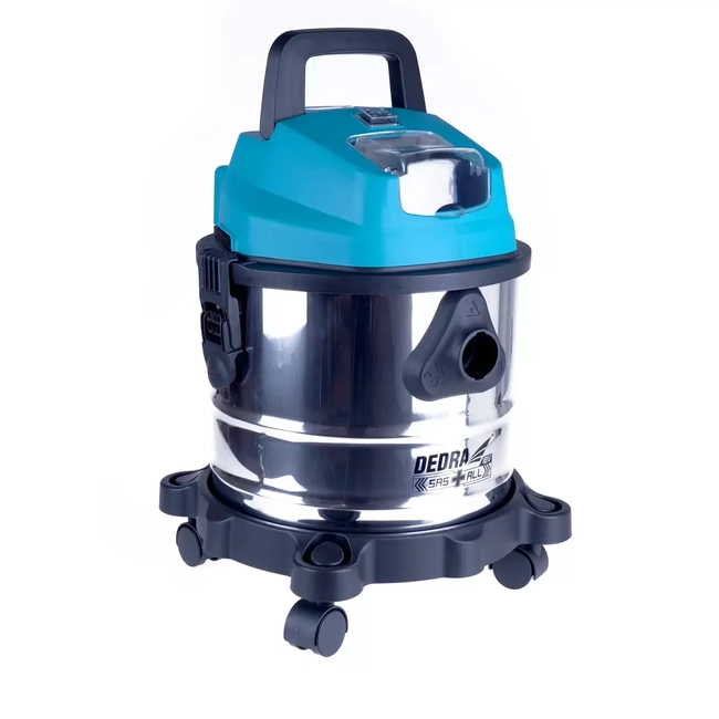 BRUSHLESS CORDLESS VACUUM CLEANER DEDRA SAS+ALL DED7175 18V, 16KPA, STAINLESS STEEL TANK 15L, 32MM PIPE DIAMETER, FOR DRY AND WET WORK
