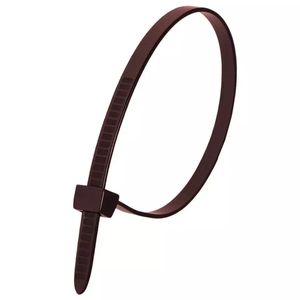 Hnědé nylonové stahovací pásky 7,6x370mm (100ks).)