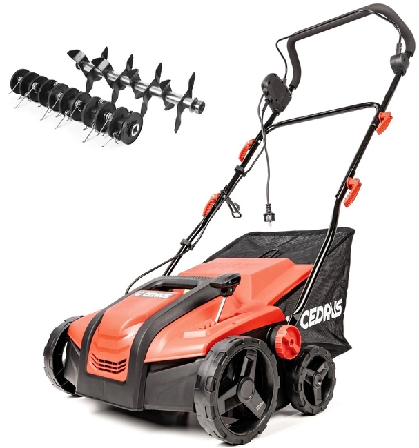 CEDRUS WE38 WERTYKULATOR DO TRAWY AREATOR 2w1 AERATOR + 2 WAŁKI 1800W / 38cm CEDWE38 - EWIMAX - OFICJALNY DYSTRYBUTOR - AUTORYZOWANY DEALER CEDRUS