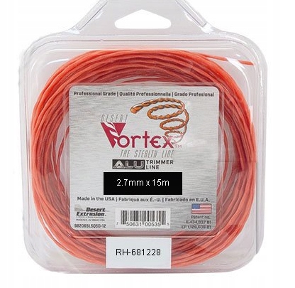 Żyłka tnąca 2.7/15m Aluminiowa Vortex blister CEDRUS VS105LSQ50-12 - OFICJALNY DYSTRYBUTOR - AUTORYZOWANY DEALER CEDRUS