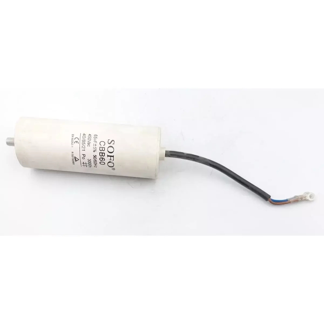 Kondensator CBB60 65µF do kompresora PANSAM A077060 - detal techniczny