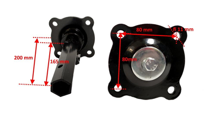 STEEL WHEEL AXLES WITH DIFFERENTIAL FOR MASTERCUT HSDT90 MASTERCUT HSDT100 PAIR