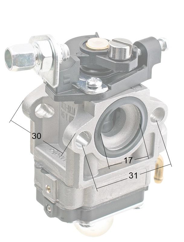 Gaźnik NAC WLBC260-2ZXU CG260B CG330B 11mm - widok z góry