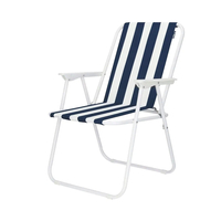 Camping,beach folding chair 52x58x72cm white and navy blue
