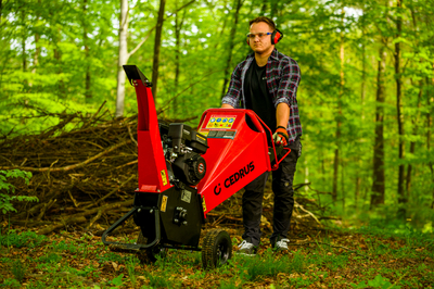 Cedrus RB02 rozdrabniacz spalinowy rębak do gałęzi 10 cm Loncin 6,5 KM