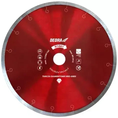 DEDRA H1066E Tarcza diamentowa slim 230x25,4 mm ciągła do gresu glazury marmuru granitu