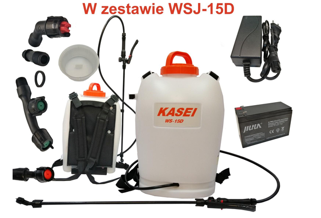 KASEI WSJ-15D OPRYSKIWACZ AKUMULATOROWY PLECAKOWY CIŚNIENIOWY TŁOKOWY 15L. WS15D