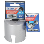 DEDRA 08X073 TCT HM Universal Hole Saw, 73 mm (5/8''), carbide-tipped bit for wood, metal, and PVC