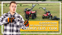 Cedrus GL05 Glebogryzarka Spalinowa Kultywator 7 KM 85 cm 3 Biegi 24 Ostrza Koła Pompowane