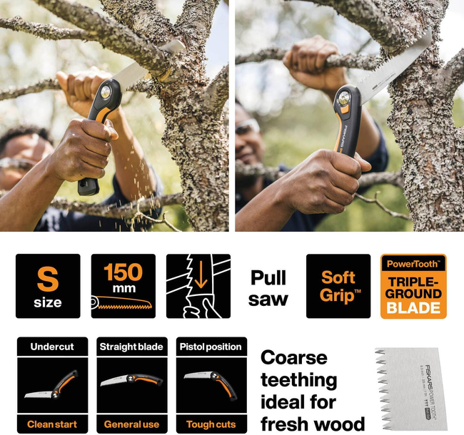 FISKARS SW68 Lumberjack Folding Saw 1067552 SW68 Plus™ (15 cm)