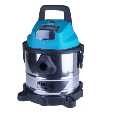 BRUSHLESS CORDLESS VACUUM CLEANER DEDRA SAS+ALL DED7175 18V, 16KPA, STAINLESS STEEL TANK 15L, 32MM PIPE DIAMETER, FOR DRY AND WET WORK