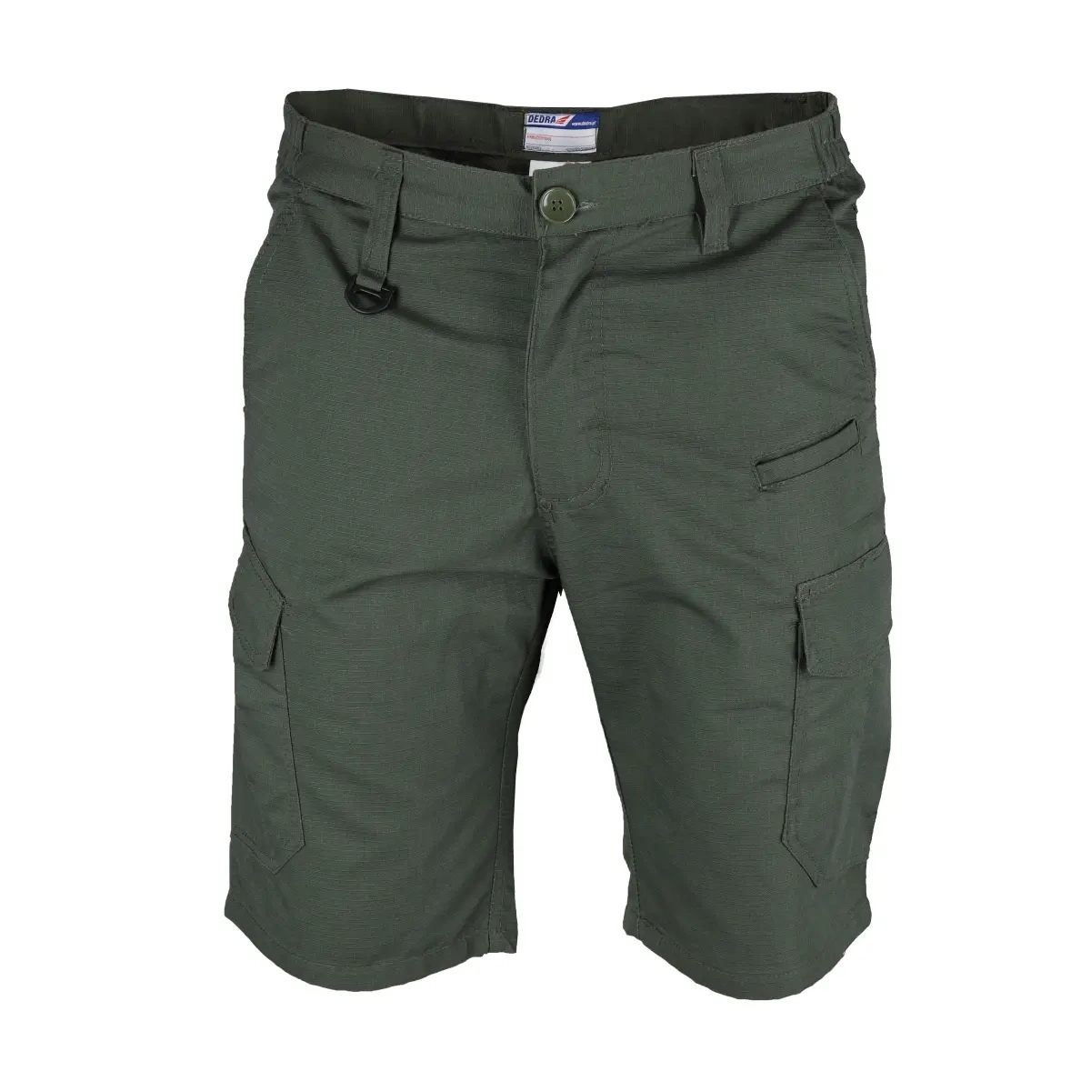 Szorty robocze ripstop+spandex rozm. S, 220 g/m², ciemnozielone – widok z przodu