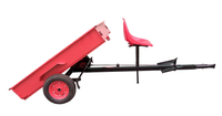 TRAILER WITH SEAT GARDEN HAULER GARDEN CART FOR SOIL PLANTER WITH HANDLE TYPE "TRIUNFO"