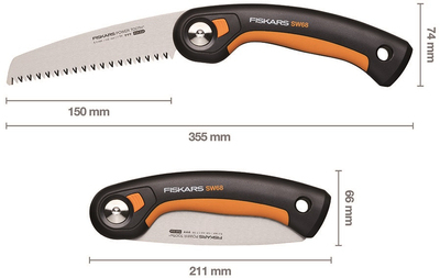 FISKARS SW68 SW68 Plus™ skládací pila na stromy 1067552 (15 cm)