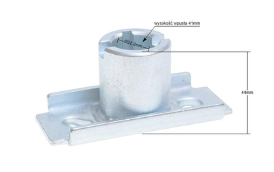 Adapter kosiarki NAC XG410SS wał 22.2mm wys. 44mm NZ04