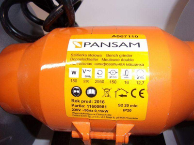 PANSAM A067110 stolní bruska 150W 150 mm EWIMAX - OFICIÁLNÍ DISTRIBUTOR - AUTORIZOVANÝ PRODEJCE PANSAMU