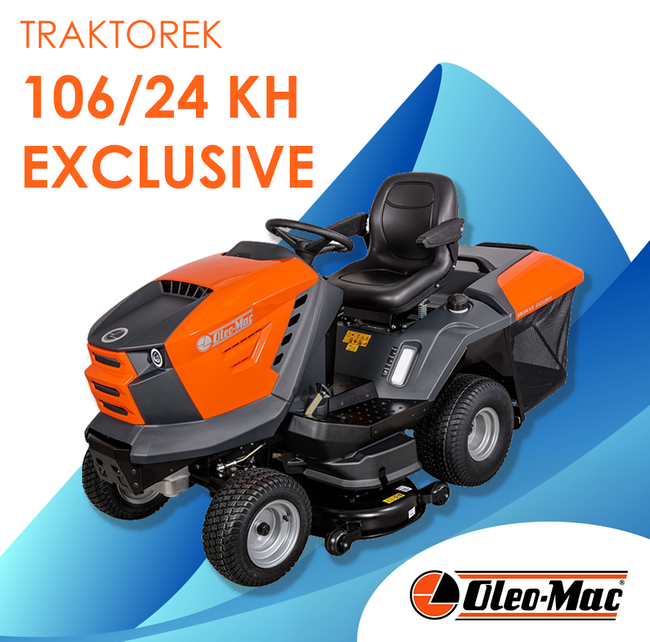 OLEO MAC OM 92/16 KH EXCLUSIVE GARDEN TREADER SPRINDING MOWER LUX 92cm / 16HP / PREMIUM VERSION 68129082 - OFFICIAL DISTRIBUTOR - AUTHORIZED DEALER OLEO-MAC