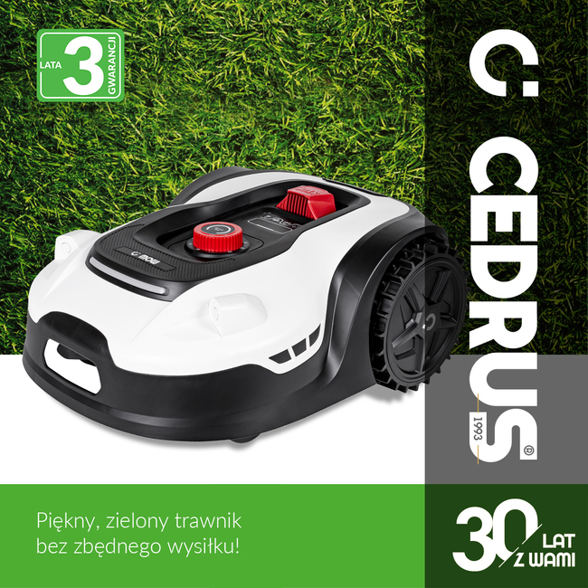 CEDRUS M12+ ROBOT KOSZĄCY KOSIARKA AUTOMATYCZNA DO TRAWY C-MOW 1200m2 - OFICJALNY DYSTRYBUTOR - AUTORYZOWANY DEALER CEDRUS