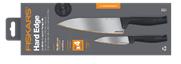 Fiskars Hard Edge 1051778 zestaw 2 noży kuchennych: nóż szefa 20 cm + do obierania