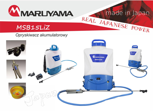 MARUYAMA MSB15LIZ BATTERY BACKPACK PRESSURE PISTON SPRAYER LI-ION MSB151
