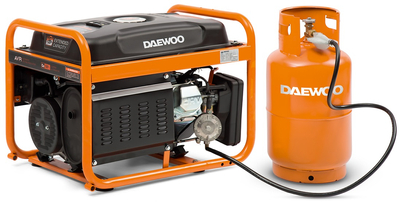 DAEWOO GDA 3500 DFE AGREGAT GENERATOR PRĄDOTWÓRCZY LPG / BENZYNA 2x16A, MOC 3,5kW - OFICJALNY DYSTRYBUTOR - AUTORYZOWANY DEALER DAEWOO