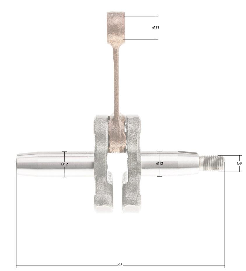 Wał korbowy Kawasaki TH23-nożyce 49119-2237 zdjęcie 2