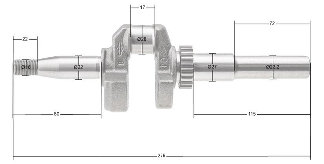 B&S Series 600 Quantum crankshaft ORIGINAL PART