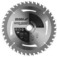 DEDRA HA16540E Kotoučová pila SUPER THIN na dřevo 165x16, 40 zubů, 1,1/1,6 mm, kotouč s karbidovými zuby