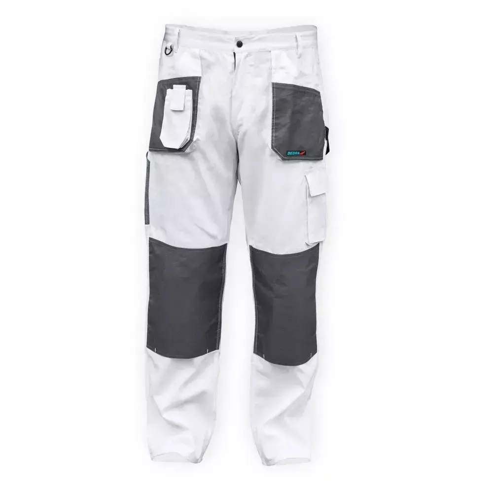 SPODNIE OCHRONNE DEDRA BH4SP-LD LD/54, BIAŁE, WHITE LINE 190G/M2