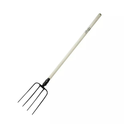 DEDRA 80C016 Widły 4-zębne ogrodowe gospodarcze, trzonek drewniany 130 cm do obornika