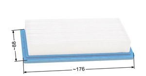 Vzduchový filtr B&S 3,5 - 5,5 HP Industrial Plus horizontální hřídel se spodním ventilem 8R02-17