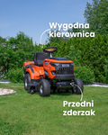 TRAKTOR GRASS GR86H TRAKTOREK OGRODOWY DO TRAWY Z TYLNYM WYRZUTEM KOSIARKA SAMOJEZDNA SPALINOWA DO TRAWY HYDROSTAT 86cm Loncin 352 