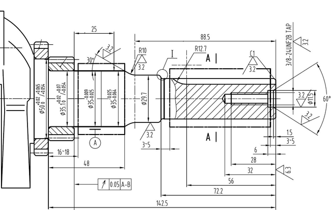 Motor Rato R390 horizontální hřídel 25,4 mm / 88 mm R390