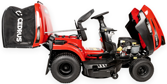 CEDRUS C-TRAC 92HC Rear-Dump Self-Propelled Lawn Mower with 92cm HYDROSTAT RECYCLING VELOPMENTS C-TRAC-92HC EWIMAX OFFICIAL DISTRIBUTOR - AUTHORIZED DEALER CEDRUS