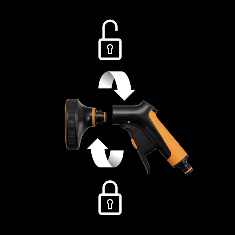 System modularny Fiskars – wymienna głowica pistoletu zraszającego multi Comfort Front 1065482