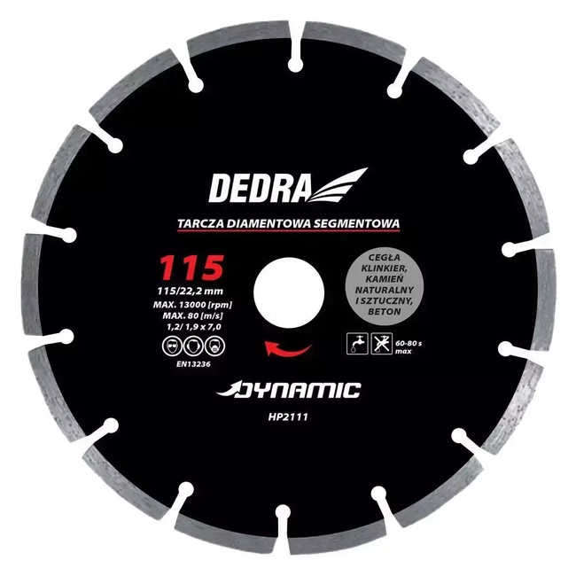 DEDRA HP2119E 350MMX25,4MM DYNAMICKÝ DIAMANTOVÝ KOTOUČ NA DLAŽDICE