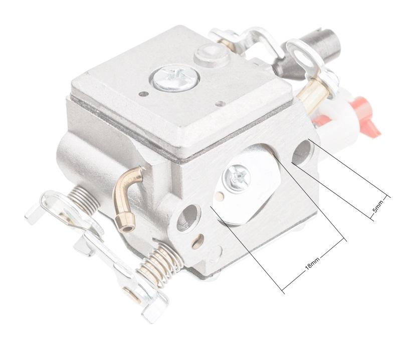 Gaźnik Husqvarna 340 345 350 353 520010 - wymiary poglądowe 2
