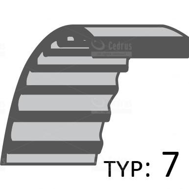 Pasek CEDRUS zębaty zamiatarka ZM03 15x500 030523