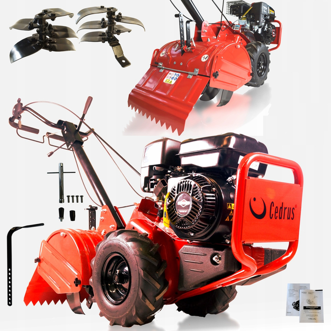 CEDRUS GL03 PRO-B&S GLEBOGRYZARKA SPALINOWA Z NAPĘDEM OGRODOWA PRZECIWBIEŻNA KULTYWATOR 6.5KM / 45cm SILNIK B&S Briggs&Stratton GL03 - EWIMAX - OFICJALNY DYSTRYBUTOR - AUTORYZOWANY DEALER CEDRUS