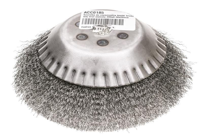 Szczotka do czyszczenia kostki brukowej ACC0185 – widok z góry, korpus miseczkowy