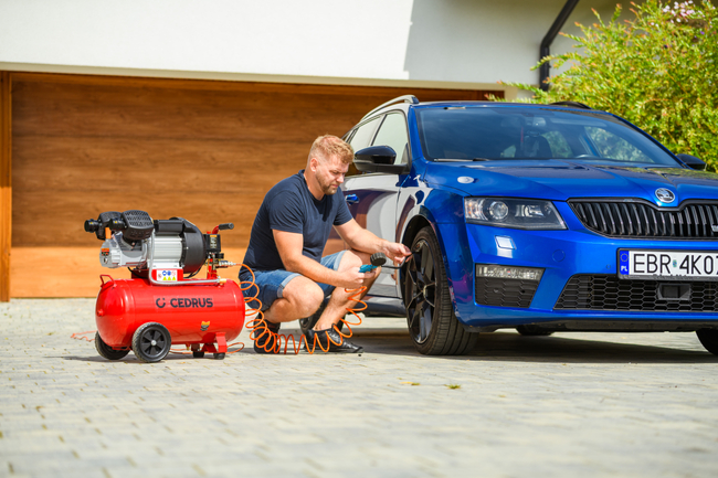 CEDRUS KM50-2T SPRĘŻARKA TŁOKOWA KOMPRESOR TŁOKOWY OLEJOWY 50L - EWIMAX - OFICJALNY DYSTRYBUTOR - AUTORYZOWANY DEALER CEDRUS