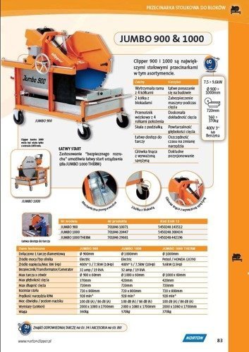 NORTON CLIPPER JUMBO CM 1000 P13 EASY START HONDA GX390 SPRINKLER MURKING SWITCH STEEL TO STONE BLOCKS Ø 1000mm - OFICIÁLNÍ DISTRIBUTOR - AUTORIZOVANÝ PRODEJCE NORTON CLIPPER