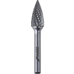 DEDRA 07F662 Frez trzpieniowy G12x25mm 6mm, stożkowy ostry, pilnik obrotowy węglikowy