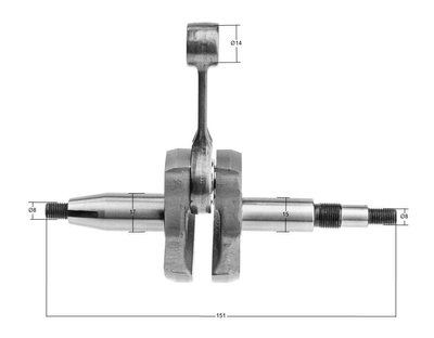Stihl TS400 crankshaft 8R48-564