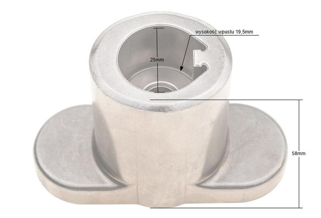 Adapter kosiarki MTD misiek fi 25mm KN50