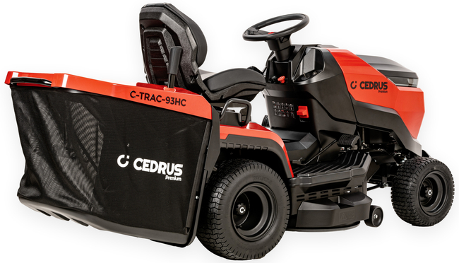 CEDRUS C-TRAC 93HC-1 PREMIUM LUX TRAKTOREK OGRODOWY DO TRAWY Z TYLNYM WYRZUTEM KOSIARKA SAMOJEZDNA SPALINOWA DO TRAWY HYDROSTAT 93cm C-TRAC-93HC-1 EWIMAX OFICJALNY DYSTRYBUTOR - AUTORYZOWANY DEALER CEDRUS